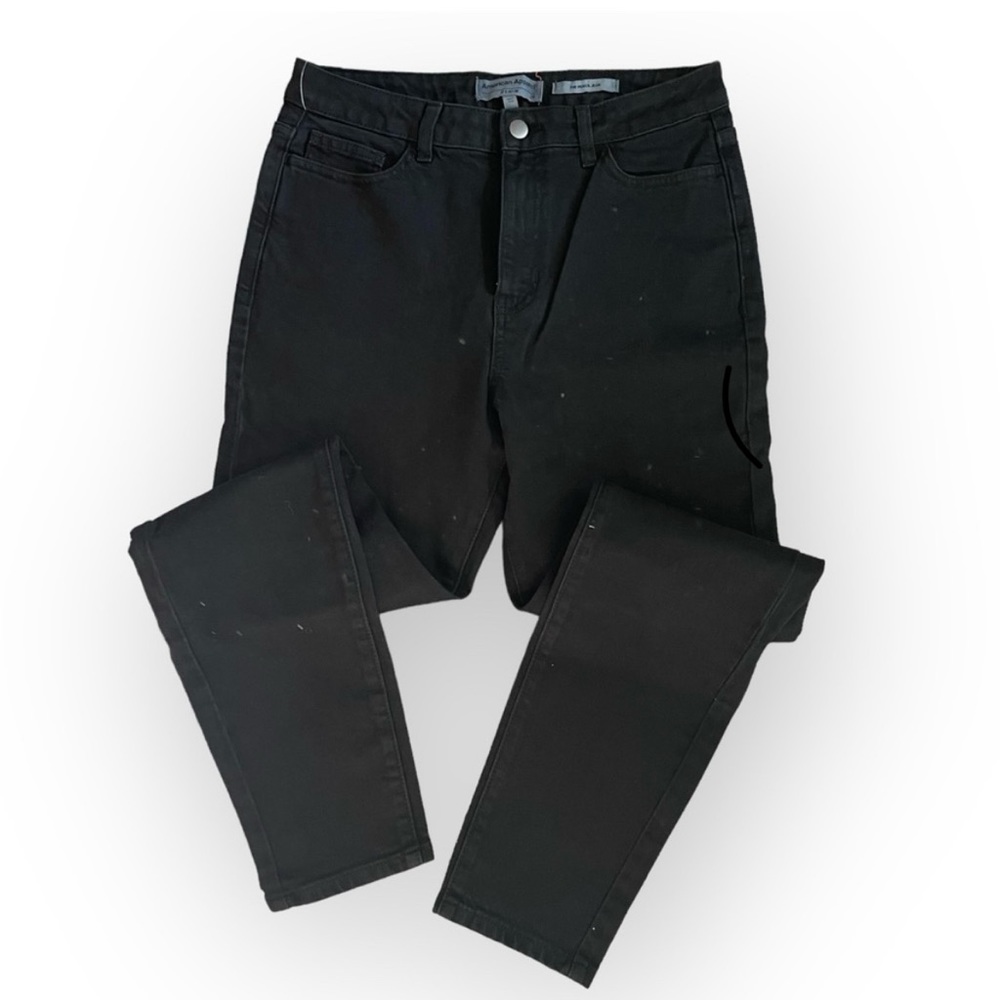 American Apparel The Pencil Jean Size 29 Black High Waist Mom Jeans